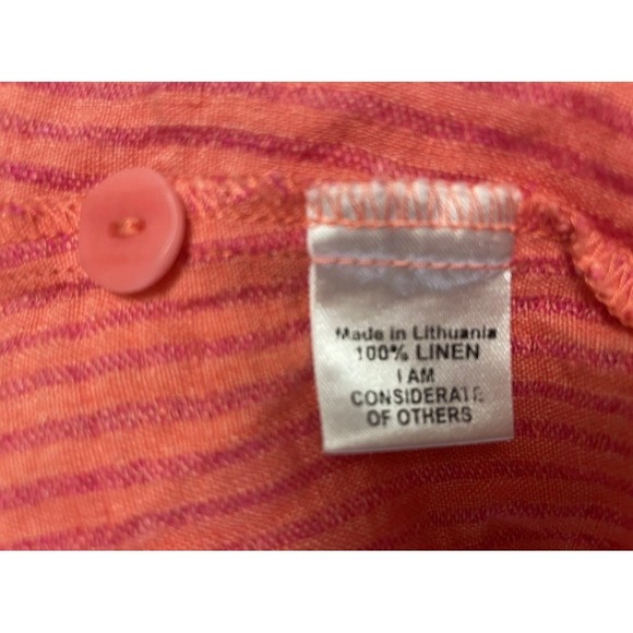 FLAX Linen Tunic Top 1G Lagenlook Oversized Organic Pink Relaxed Boho Minimalist - Picture 6 of 11